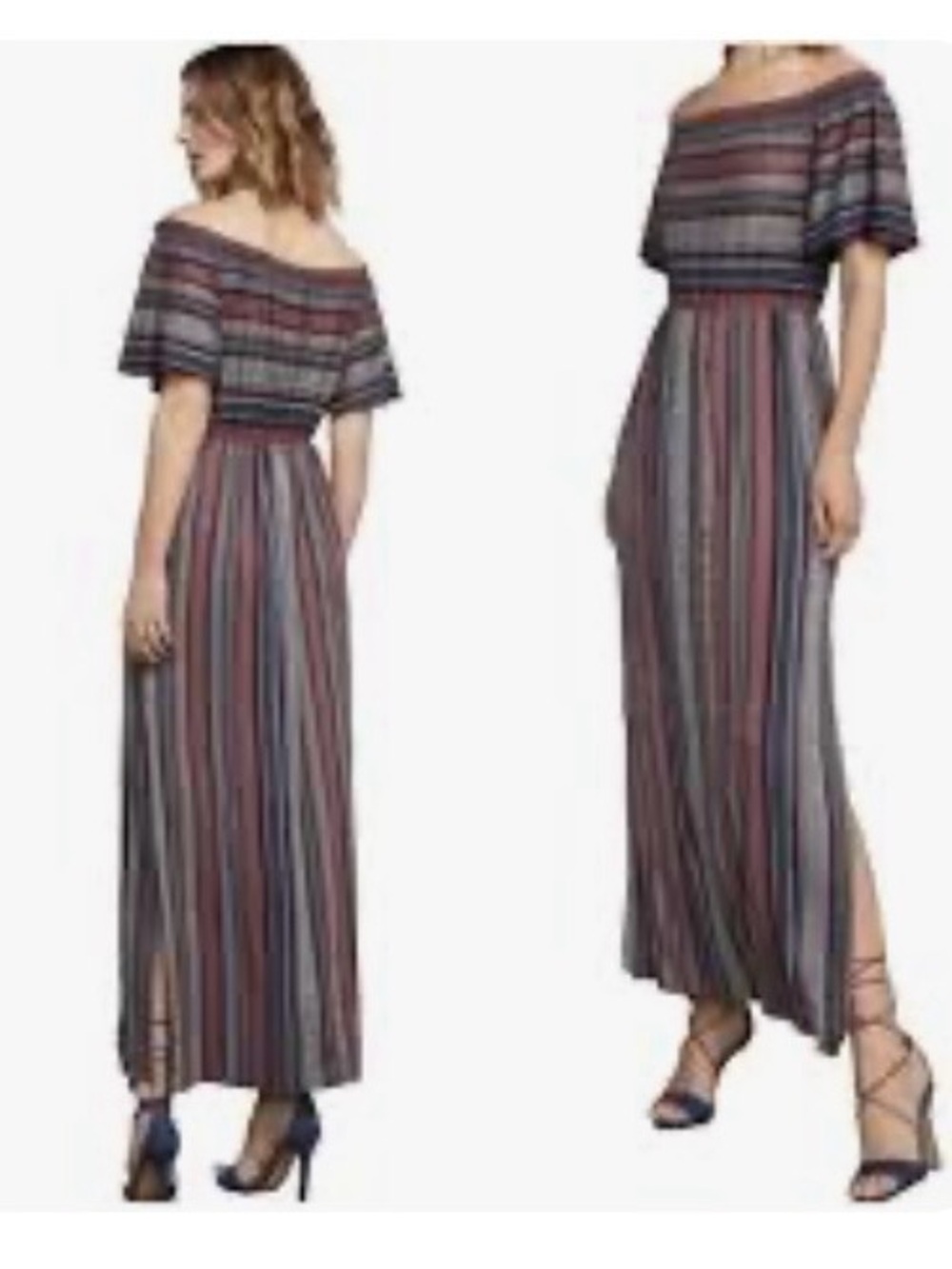 BCBGMaxAzria Striped Maxi Dress